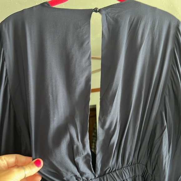 NWT Navy & Rainbow L’ATISTE Pleated Mini Dress with Rope Belt M - Picture 9 of 12